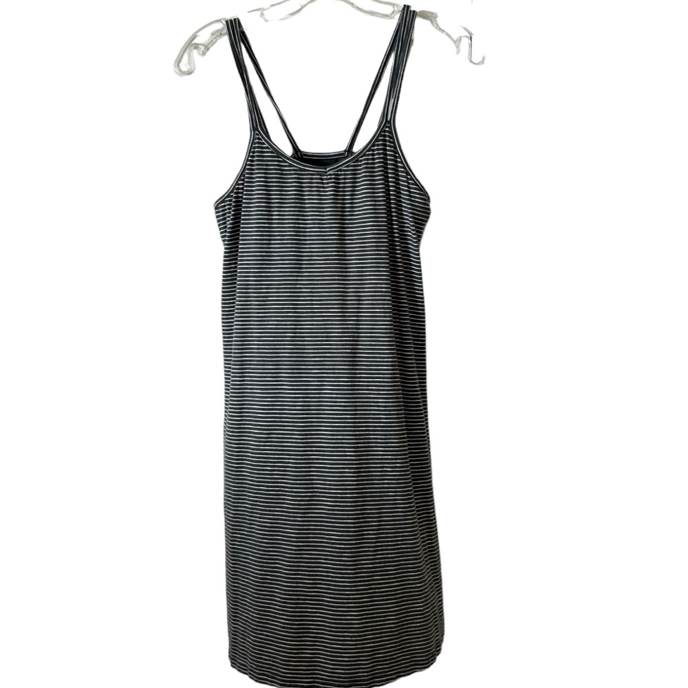 Toad & Co. Women's Grey and White Striped Tank‎ Dress in Size S